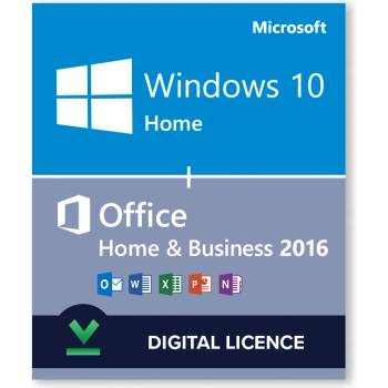 Microsoft Windows 10 Home + Microsoft Office 2016 Home and Business (DCDLD004DCDLD024)