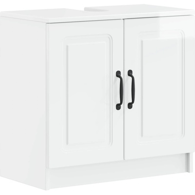 vidaXL Шкаф за мивка в баня UTRECHT Бял гланц 59, 5 x 31, 5 x 59 см (897669)