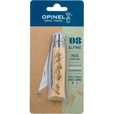 Opinel Engraved Sport Ski 08 Blister sky