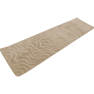 Takoy Koberec 80x300 vzor vlny svetlo hnedý-HT-00425 | 80 x 300 cm
