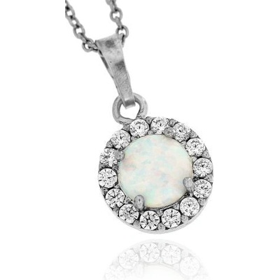 Zlatnictví U Kostela Stříbrný opálový přívěsek 859