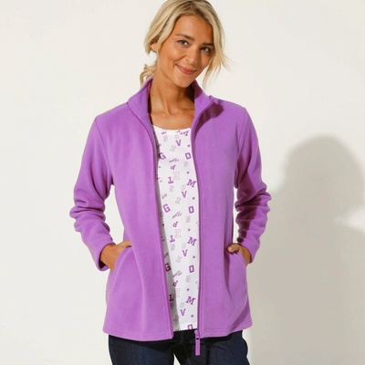 Blancheporte fleecová bunda na zips 054 purpurová