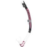 CRESSI Alpha Ultra Dry Snorkel Transparent/Black/Pink - Dry Snorkel for Diving Freediving and Snorkeling, Transparent/Black/Pink, One Size Unisex - ES258054 (ES258054)