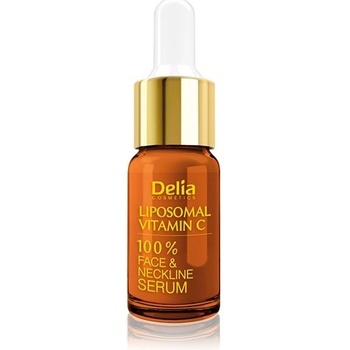 Delia Cosmetics Face Care Vitamin C rozjasňujicí sérum s vitaminem C na obličej krk a dekolt 100 % Face & Neckline Serum Liposomal Vitamin C 10 ml