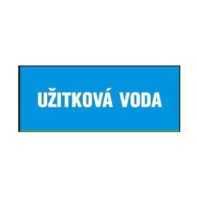 Užitková voda samolepící bezpečnostní tabulka