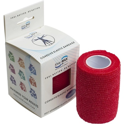 Kine-Max Cohesive Elastic Bandage ELASTICKÁ SAMOFIXAČNÍ BANDÁŽ 7,5 cm x 4,5 m - Červená