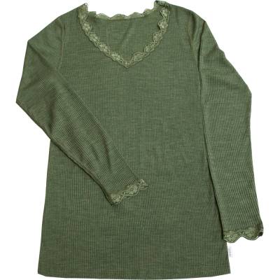 Joha Дамско мериносово термобельо Joha Women's Blouse I L/S 70/30 Merino base layer - Olive Green - размер XXL (115-1438-0216)