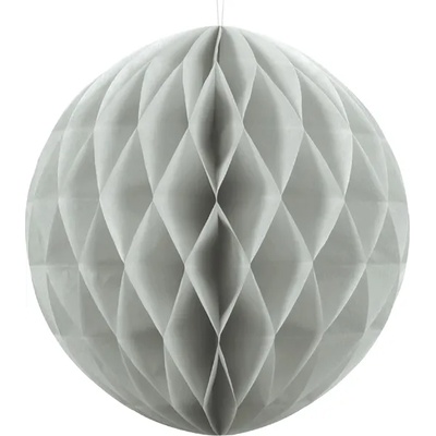 PartyDeco Хартиена топка - сива 10см