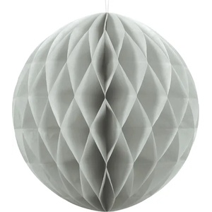 PartyDeco Хартиена топка - сива 10см
