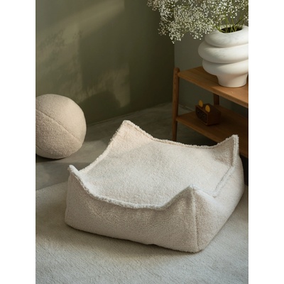 Wigiwama Sedací vak Teddy Ottoman Cream White