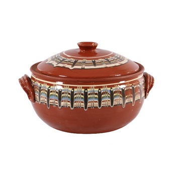 Гювеч 9литра с троянска шарка (к-4-009)