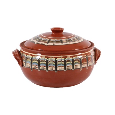 Гювеч 9литра с троянска шарка (к-4-009)