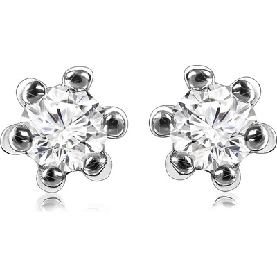 Šperky eshop diamantové z bílého zlata malý třpytivý briliant úchyty puzetky S3BT509.29