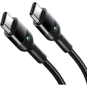 Xmart USB-C към USB-C кабел Xmart Spiral, до 1.8м, Черен (20576)