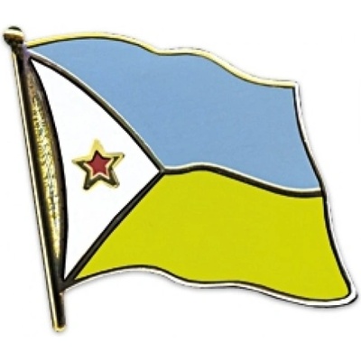 Odznak (pins) 20mm vlajka Džibutsko - barevný