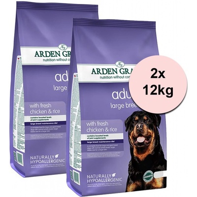 ARDEN GRANGE Adult Large Breed with fresh chicken & rice 2 x 12 kg