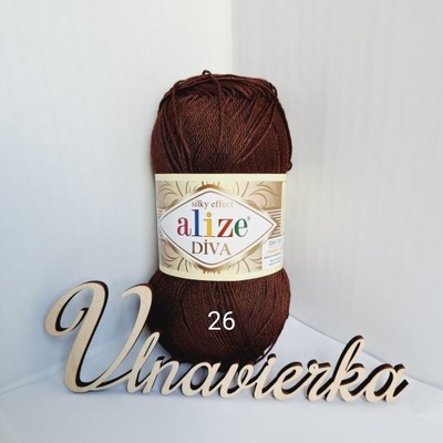 Alize Diva 26 čokoladová