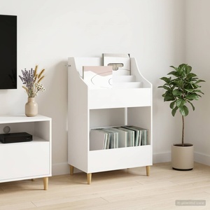 vidaXL Медийни рафтове Бяло 70, 5 x 46 x 112 см Инженерна дървесина (8012898)