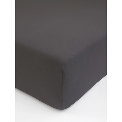 MKLuzkoviny.cz Jersey prostěradlo s elastanem Deluxe tmavě šedé 120x200