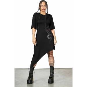 KILLSTAR дамска рокля KILLSTAR - Maple Asymmetric - Черен - KSRA008507