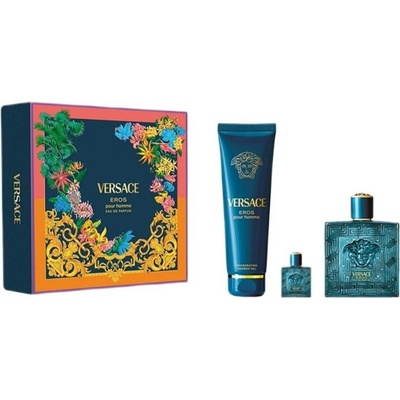Versace Eros EDP 100 ml + EDP 5 ml + sprchový gel 150 ml dárková sada