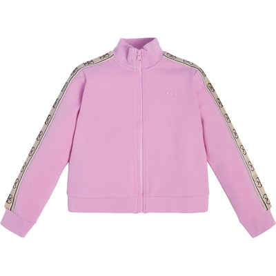GUESS Спортен суичър за момиче в лилаво с контрастни ивици Guess