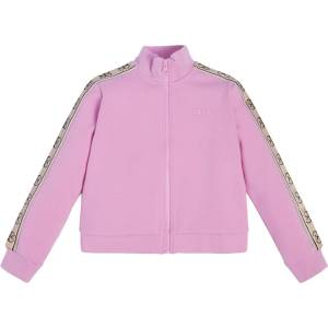 GUESS Спортен суичър за момиче в лилаво с контрастни ивици Guess