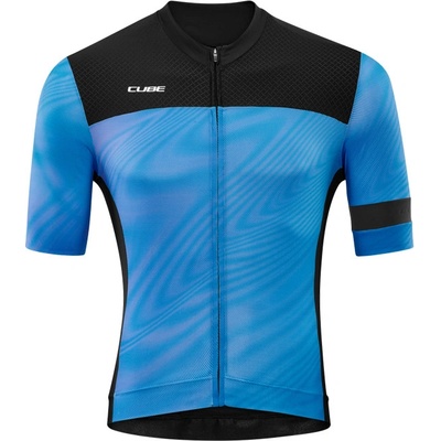 Cube Blackline SS blue pattern