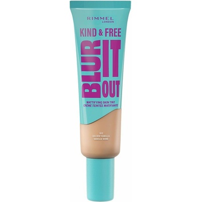 Rimmel Kind&Free Matt Skin Tint matný make-up na tvár s vitamínom E 163 golden vanilla 30 ml