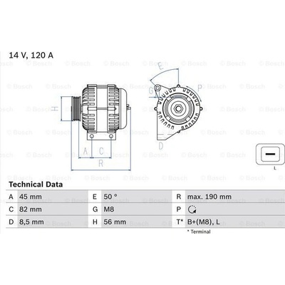 BOSCH Alternátor 0986041740