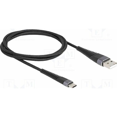 Delock 81121 USB 2.0 USB A vidlice USB C vidlice 1m černý