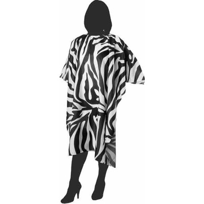 DUKO-EXIM DUKO Pláště Kadeřnická pláštěnka na stříhání 125 x 145 cm černo bílá zebra