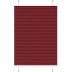 vidaXL Плисирана щора, бордо червена, 100x100 см, ширина на плата 99, 4 см, полиестер (4015228)