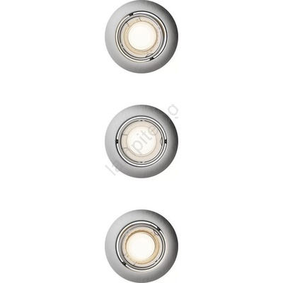Philips - Комплект 3x вградени осветителни тела PERIDOT 1xGU10/7W/230V сребрист (P7279)