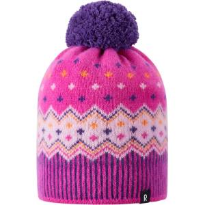 Reima Детска зимна шапка (beanie) Reima Kid's Beanie Pohjoinen Beanie - Plum Purple - размер 56-58 cm (904-6613-0313)