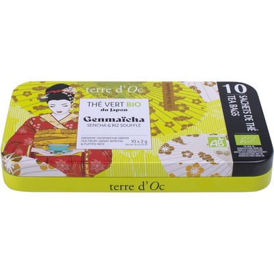 Terre d'Oc Genmaicha BIO Zelený čaj 10 čajových sáčků