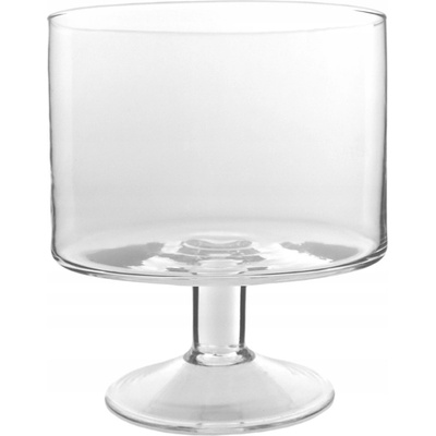 Sigma-Glass SKLENĚNÁ SALÁTOVÁ MÍSA NA NOŽCE vysoká mísa na vrstvené saláty 17 cm