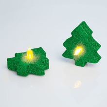 Family Christmas LED sviečka stromček 2 ks zelený
