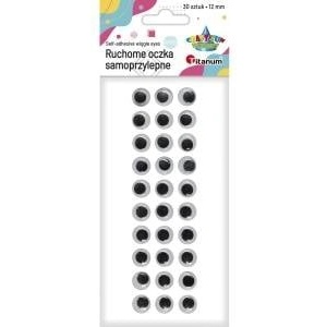 TITANUM Self-adhesive eyes without rings 12mm straddles 30pcs
