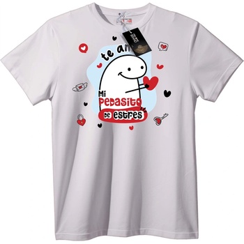 NOONEBRAND Тениска Моят малък стресов любим - L, White