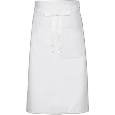 Link Kitchen Wear Kuchařská zástěra s kapsou X970T White 100x70cm
