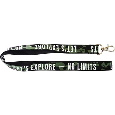 Šňůrka na krk EXPLORER 20-25mm Zelená, šířka 20 mm