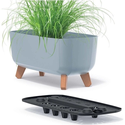 Prosperplast GRACIA CASE Květináč 39 cm světle šedý