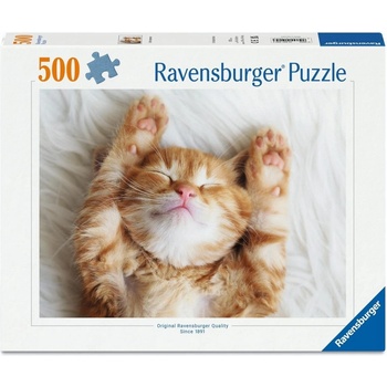 Ravensburger Пъзел Ravensburger от 500 части - Спящо коте (12001905)