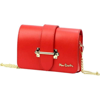 Pierre Cardin Elegantná malá kožená kabelka G1955 červená