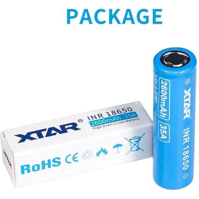XTAR Акумулаторна батерия XTAR 18650 2600mAh, Li-ion (XTAR-BL-CR18650-2600)