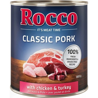 Rocco Classic Pork vepřové s kuřecím a krůtím masem 800 g