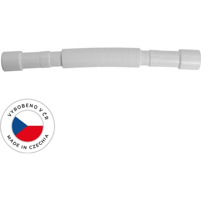 CERANO Flexi zosilnená odpadová hadica DN40/32 - plast - biela