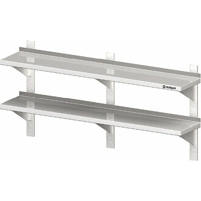 STALGAST Polica závesná nastaviteľná dvojposchodová 1500x300x660 mm, 981783150