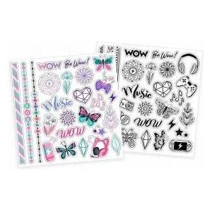 Kids Euroswan zabawki licencja Set of 50 WOW tattoos